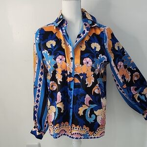 Elie Tahari Multicolor Floral Shirt